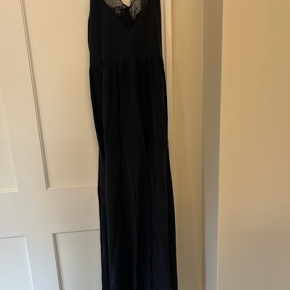Zadig & Voltaire Black Maxi Dress with Lace
